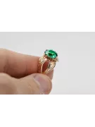 Ring Emerald Original Vintage 14K Rose Gold Vintage craft vrc135r